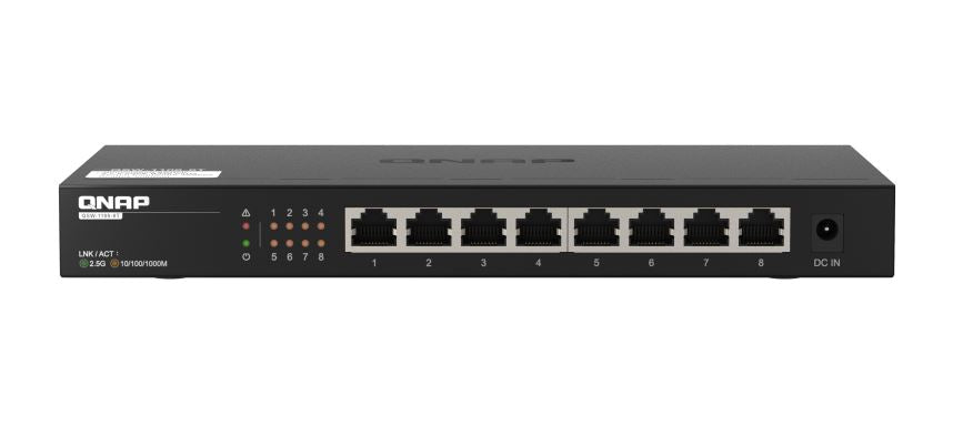 QNAP QSW-1108-8T, 8 port 2.5Gbps auto negotiation (2.5G/1G/100M), Unmanagement Switch, 2 Years Warranty QNAP QSW-1108-8T, 8 port 2.5Gbps auto negotiation (2.5G/1G/100M), Unmanagement Switch, 2 Years Warranty